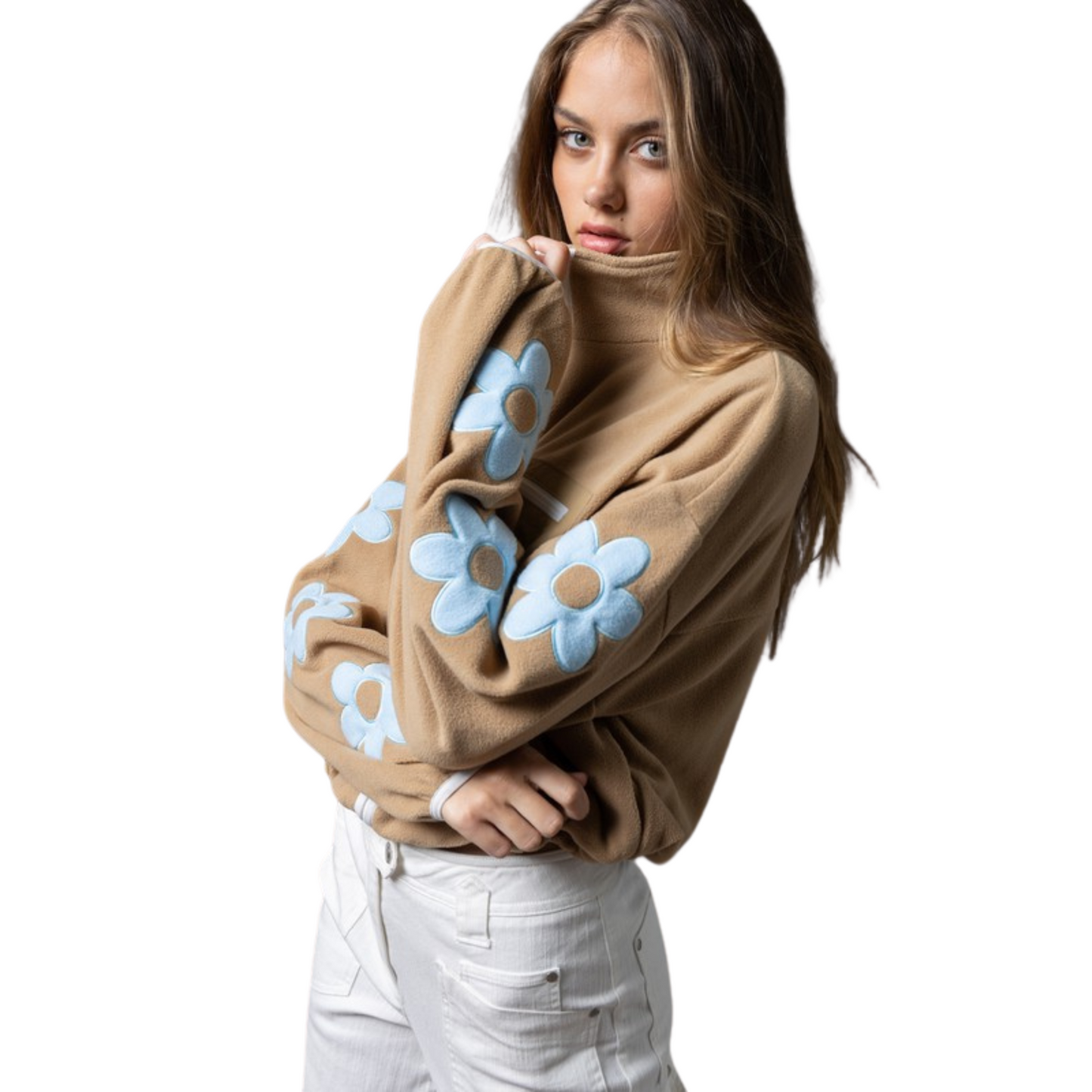 Paper Moon Daisy Patch Zip Hoodie (S-L)
