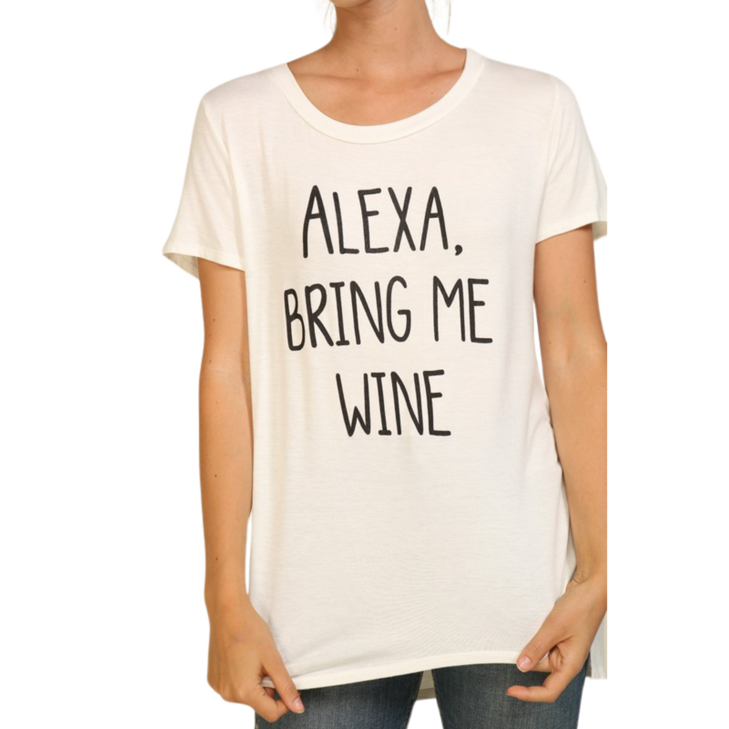 CoverStitched Alexa Bring Me Wine Graphic Tee (S-L)