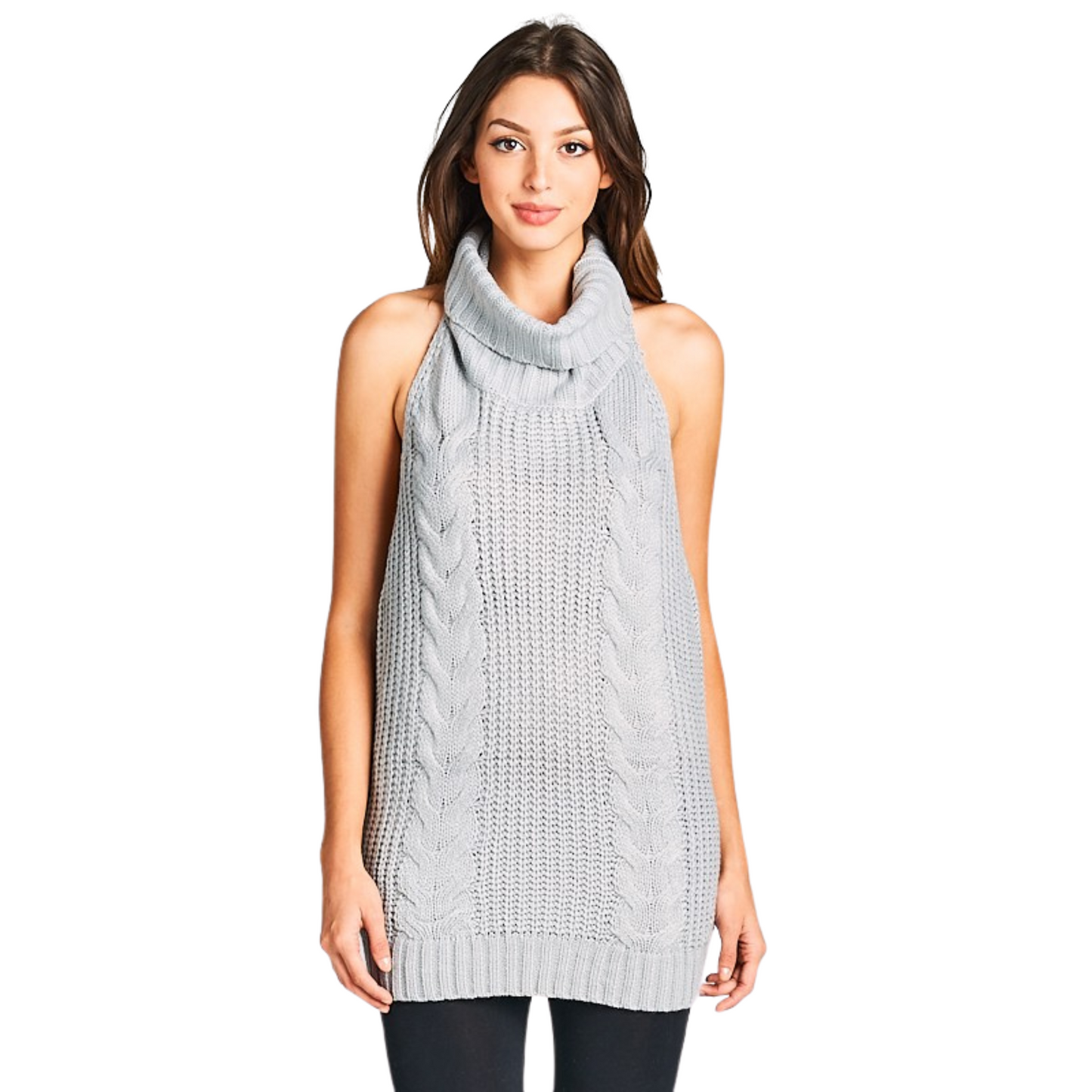 WinWin Open Back Halter Sweater Dress (S-L)