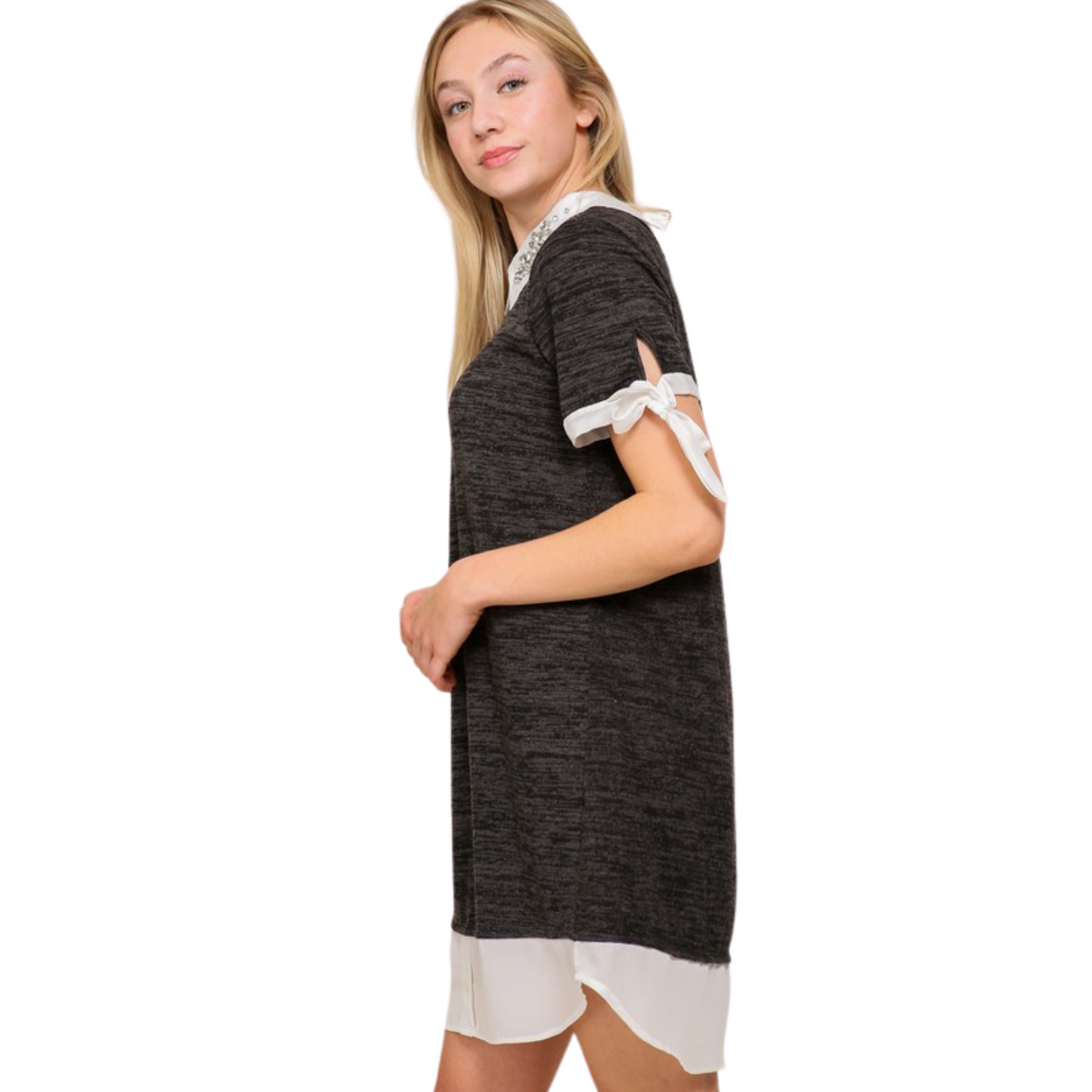 Misia Embellished Collared Midi Dress (S-L)