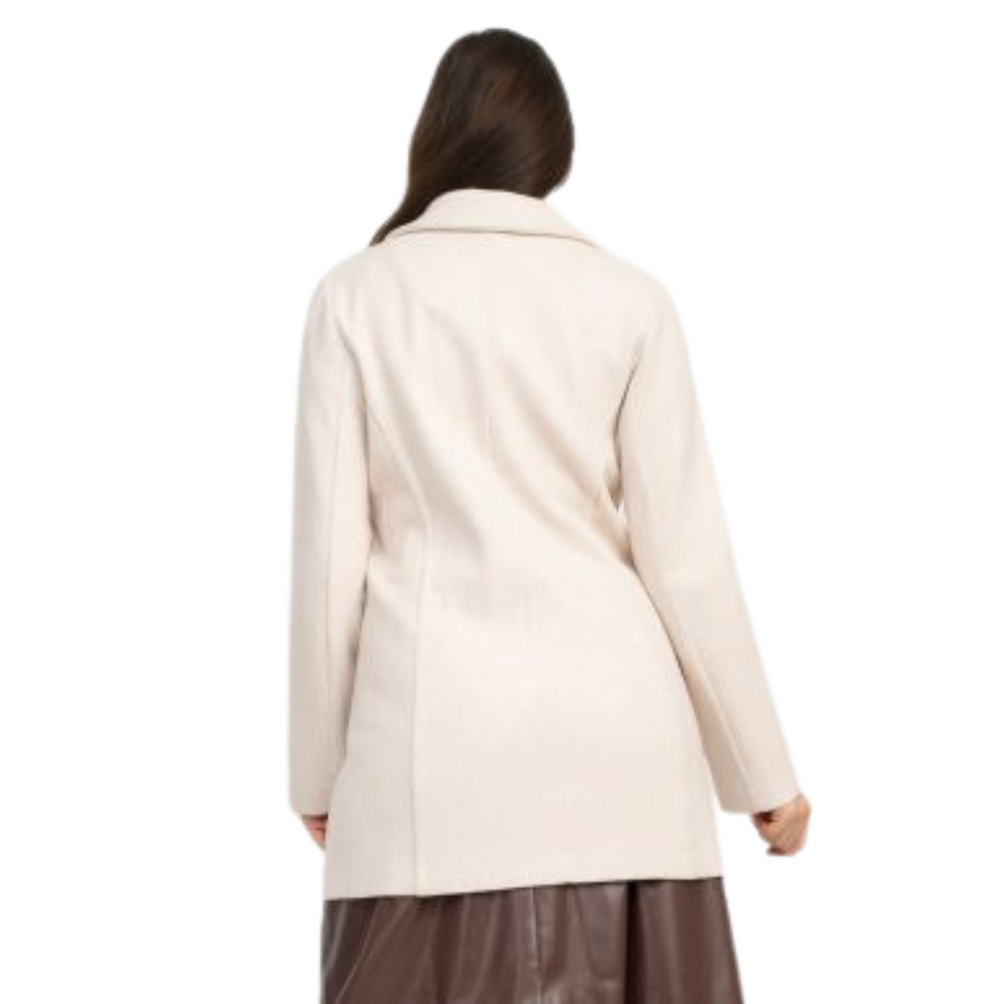 Haute Monde Woven Pea Coat Oatmeal (S-L)