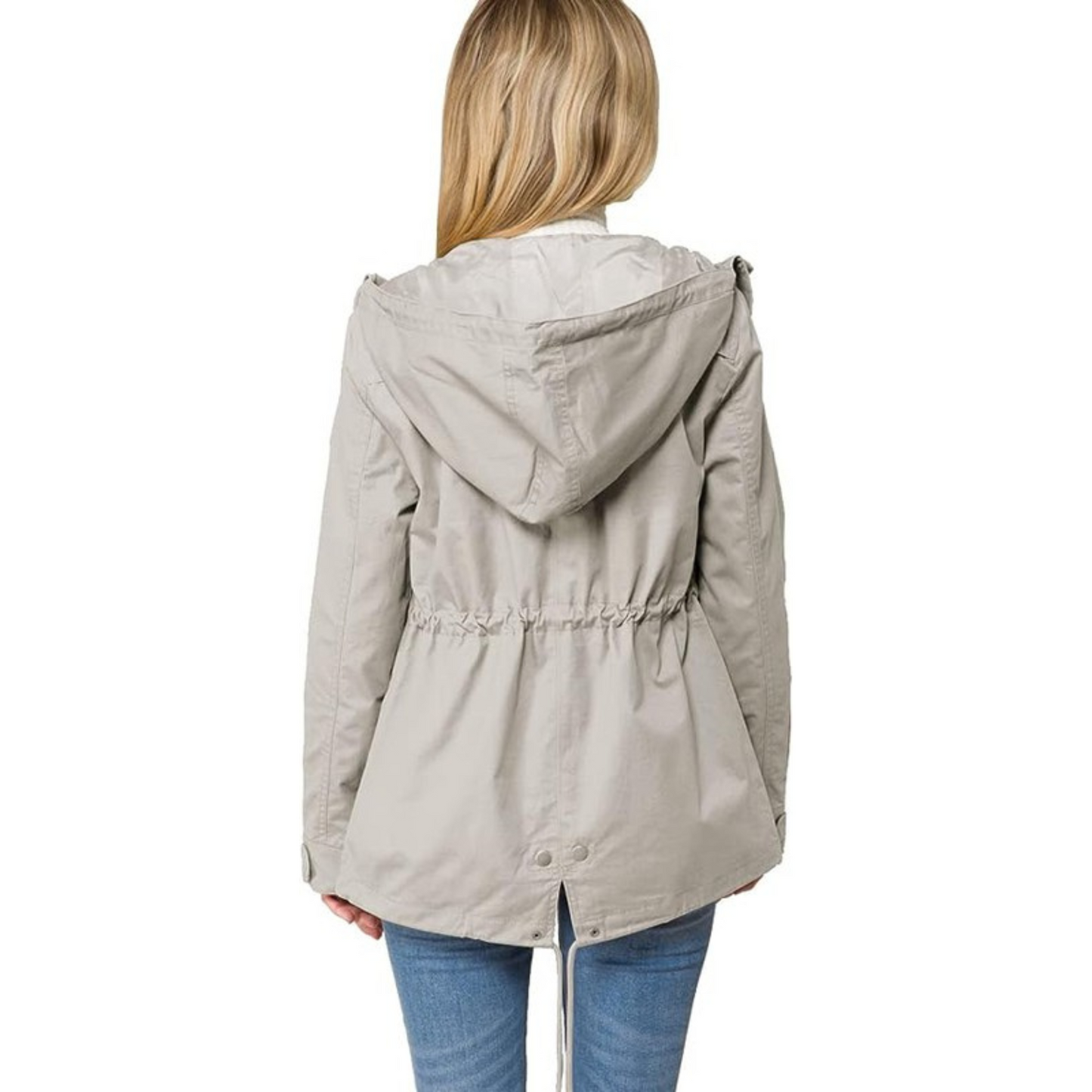 Modern Haze Stone Grey Military Jacket (S- 3XL)