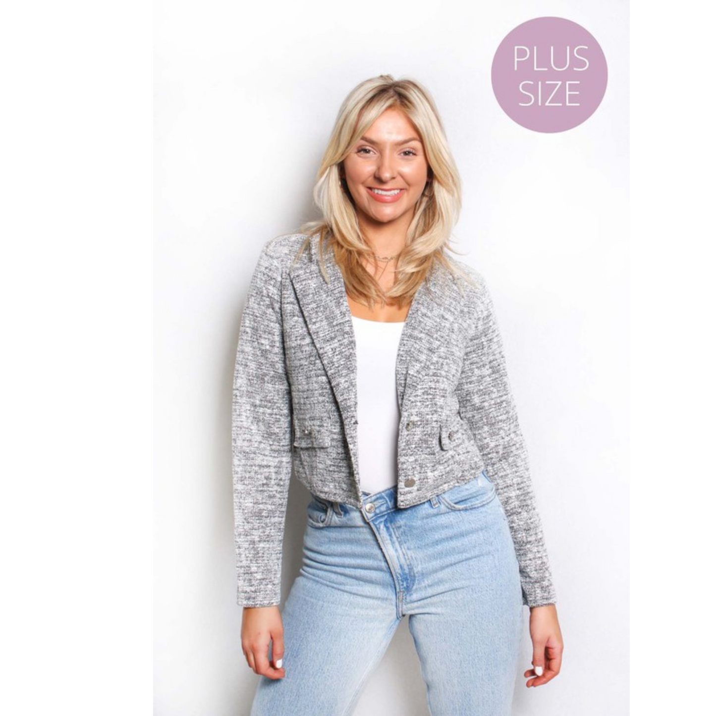 Madden NYC Knit Blazer Jacket (XS-3XL).