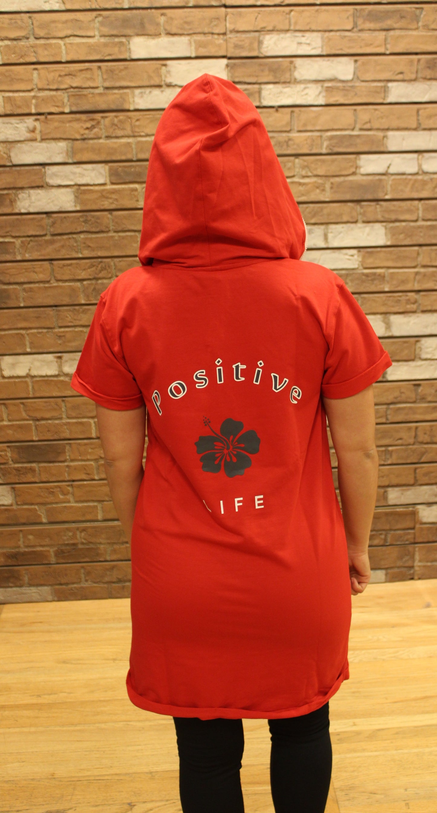 Vivilish Positive Life Zip-Up Hoodie Red