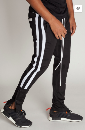Kayden K Athletic Snap Joggers (Black or Red S-2XL)