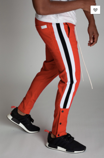 Kayden K Athletic Snap Joggers (Black or Red S-2XL)