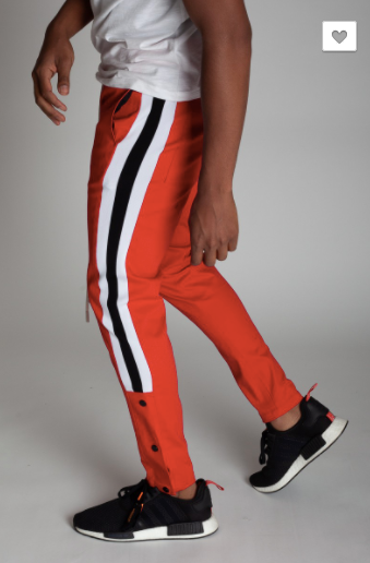 Kayden K Athletic Snap Joggers (Black or Red S-2XL)