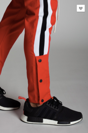 Kayden K Athletic Snap Joggers (Black or Red S-2XL)