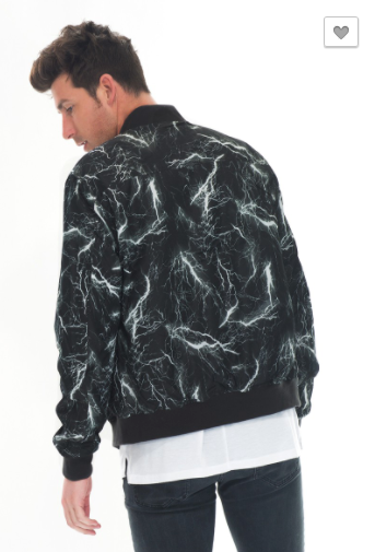 WEIV Thunder Lightning Windbreaker Bomber Jacket (S-2XL)