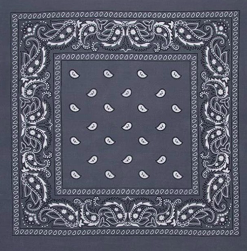 Paisley Bandana (Available in Black, Red, White, & Gray)