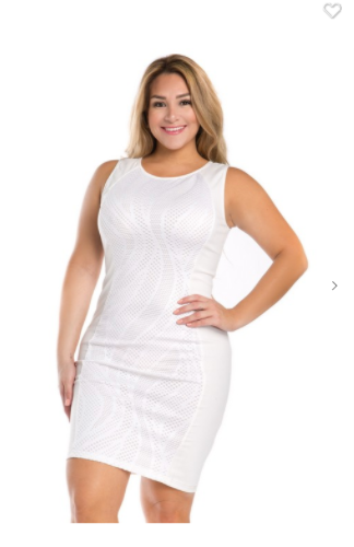 Xtaren Sleeveless Bodycon Dress White (S-3XL) Xtaren Sleeveless Bodycon Dress White (S-3XL)