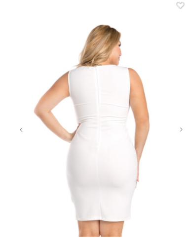 Xtaren Sleeveless Bodycon Dress White (S-3XL)