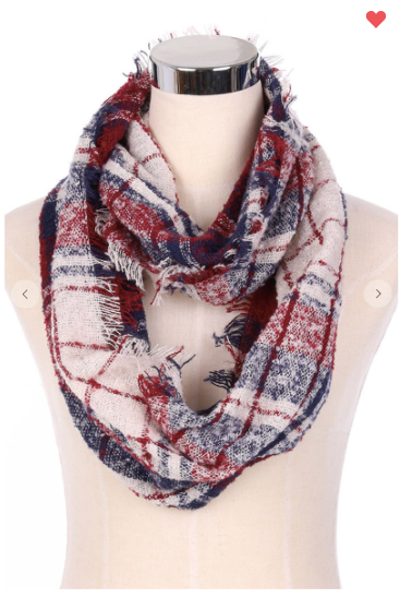 Plaid Infinity Scarves (4 Different Colors!)