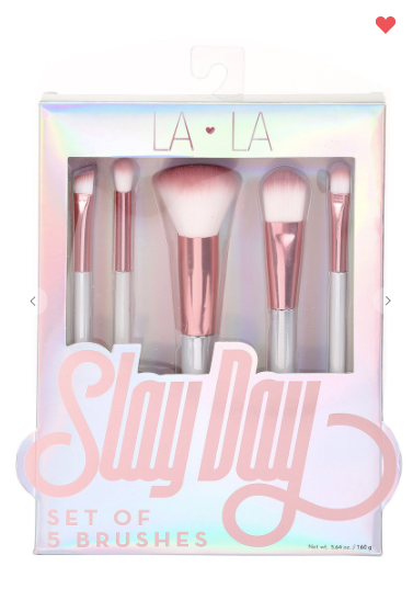 Slay Day Brush Set Purple OR Rose Gold (Set of 5 Brushes)