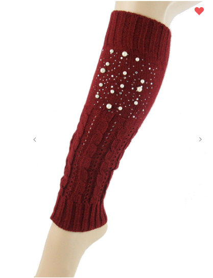 Beaded Pearl Leg Warmer / Boot Cuff (6 Different Colors!)