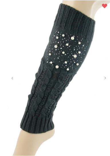 Beaded Pearl Leg Warmer / Boot Cuff (6 Different Colors!)