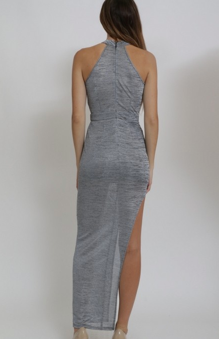 Xtaran "Came to SLAY" Crossed Front W/ Slit Dress (2 Colors)