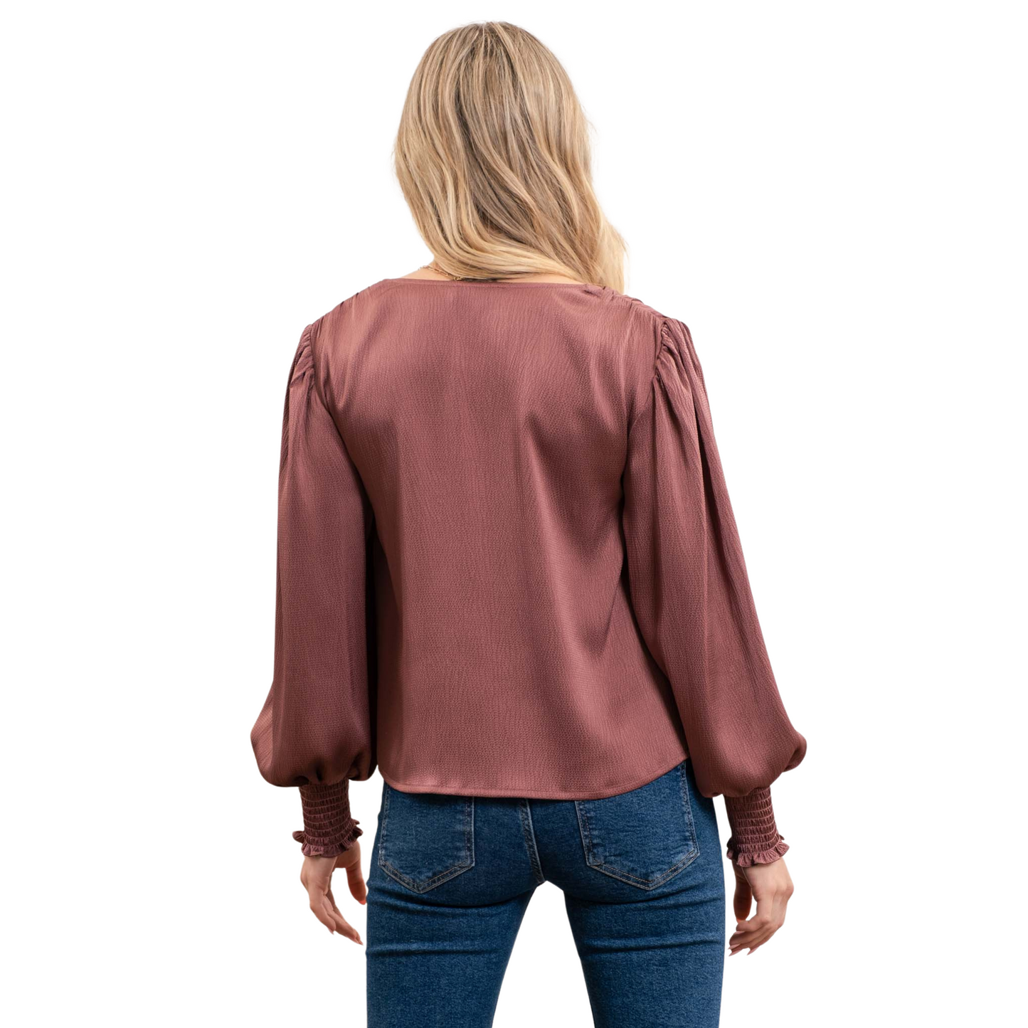 Blu Pepper Satin Rust Maroon Top (S-L)