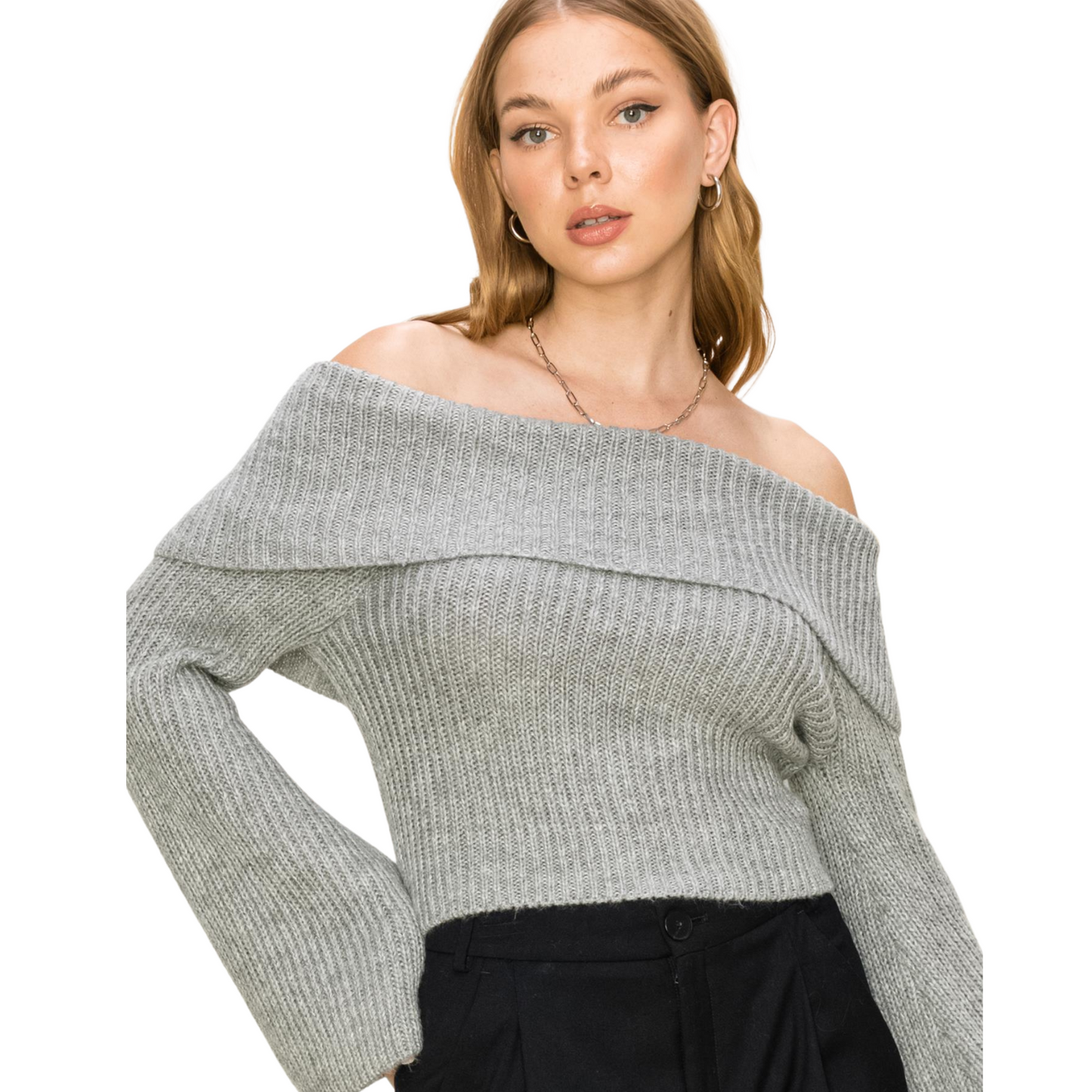 Hyfve Knit Turtle Neck Sweater W/ Bell Sleeves (3 Colors! S-L)