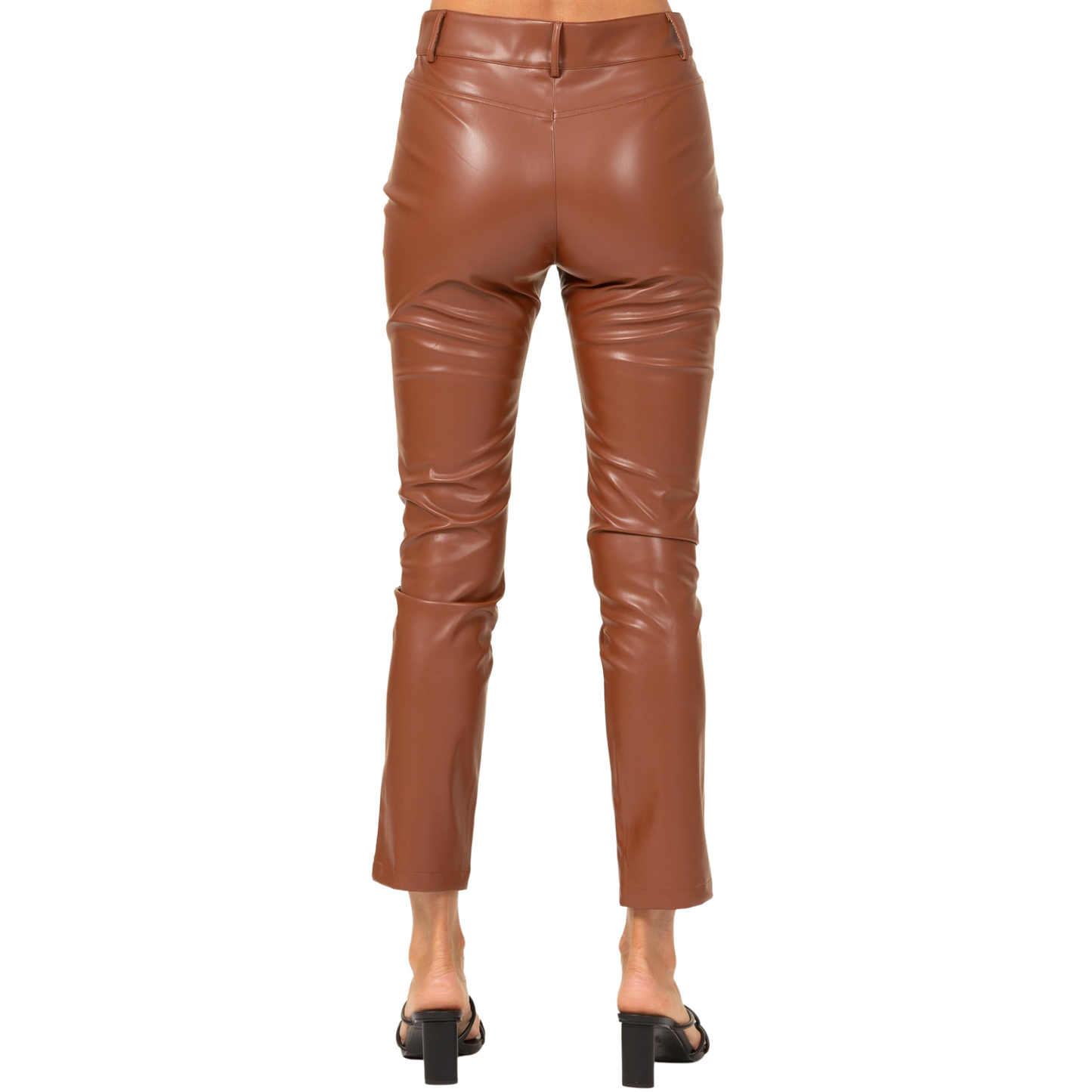 Fashion on Earth P-Leather Pants Brown or Khaki (S-L)