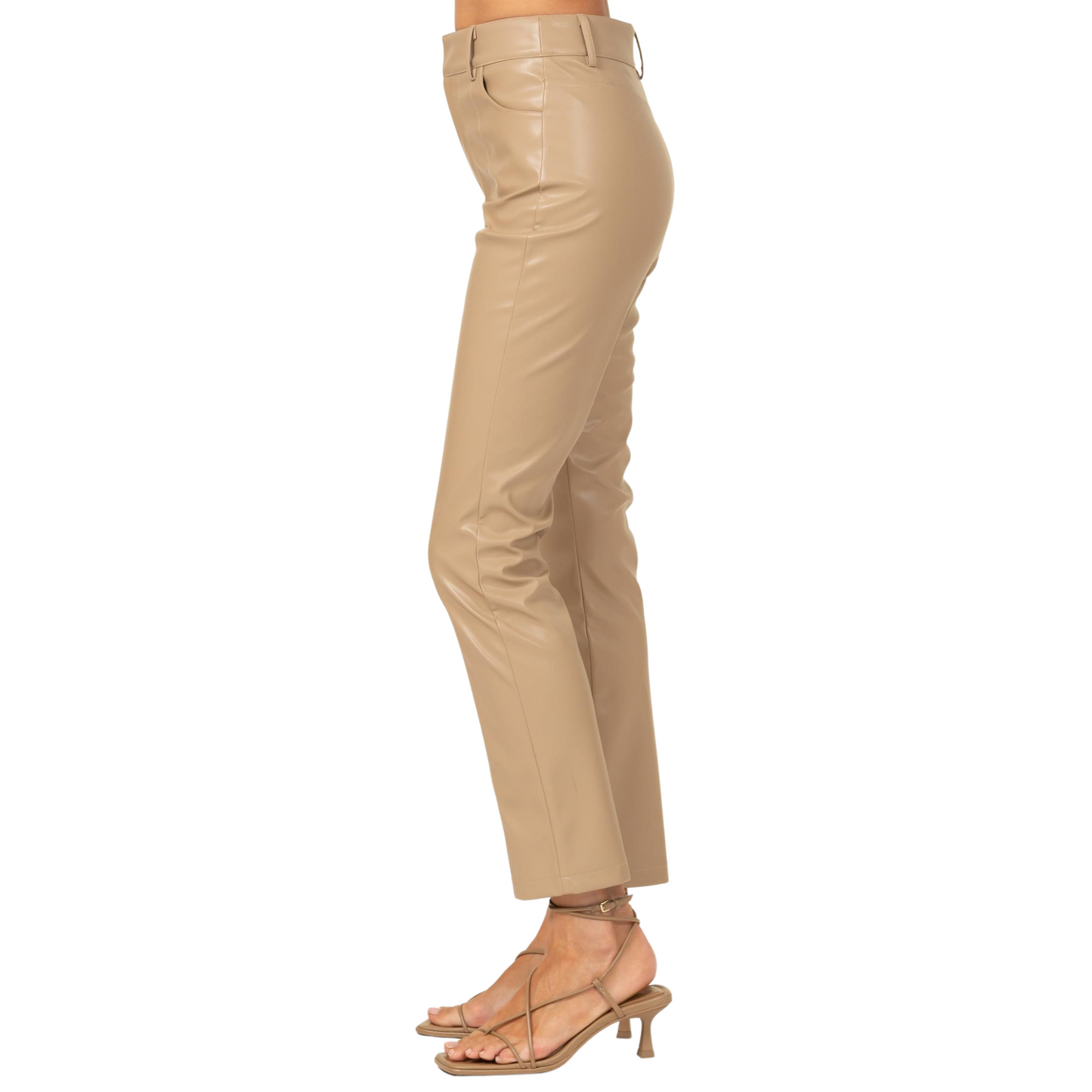 Fashion on Earth P-Leather Pants Brown or Khaki (S-L)