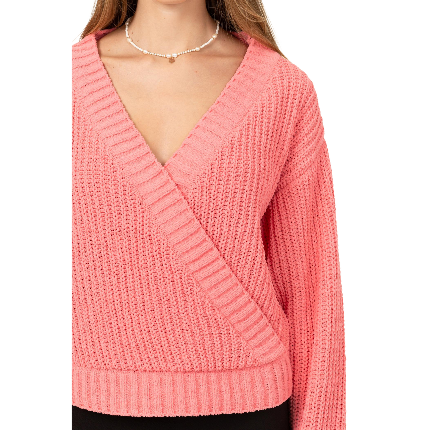 Double Zero Cross Chest Hemline Crop Sweater (2 Colors! S-L)