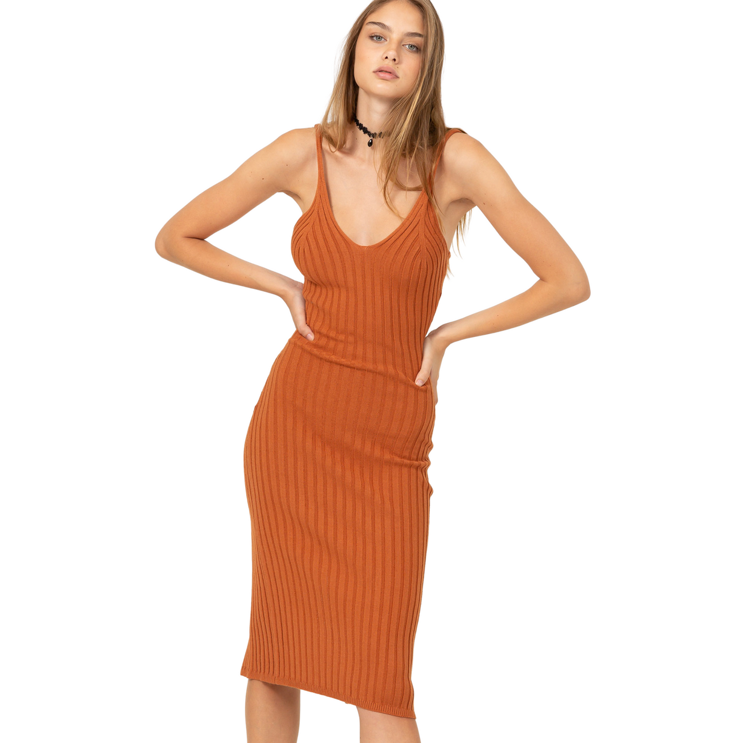 Double Zero Solid Knit Maxi Dress (2 Colors! S-L)