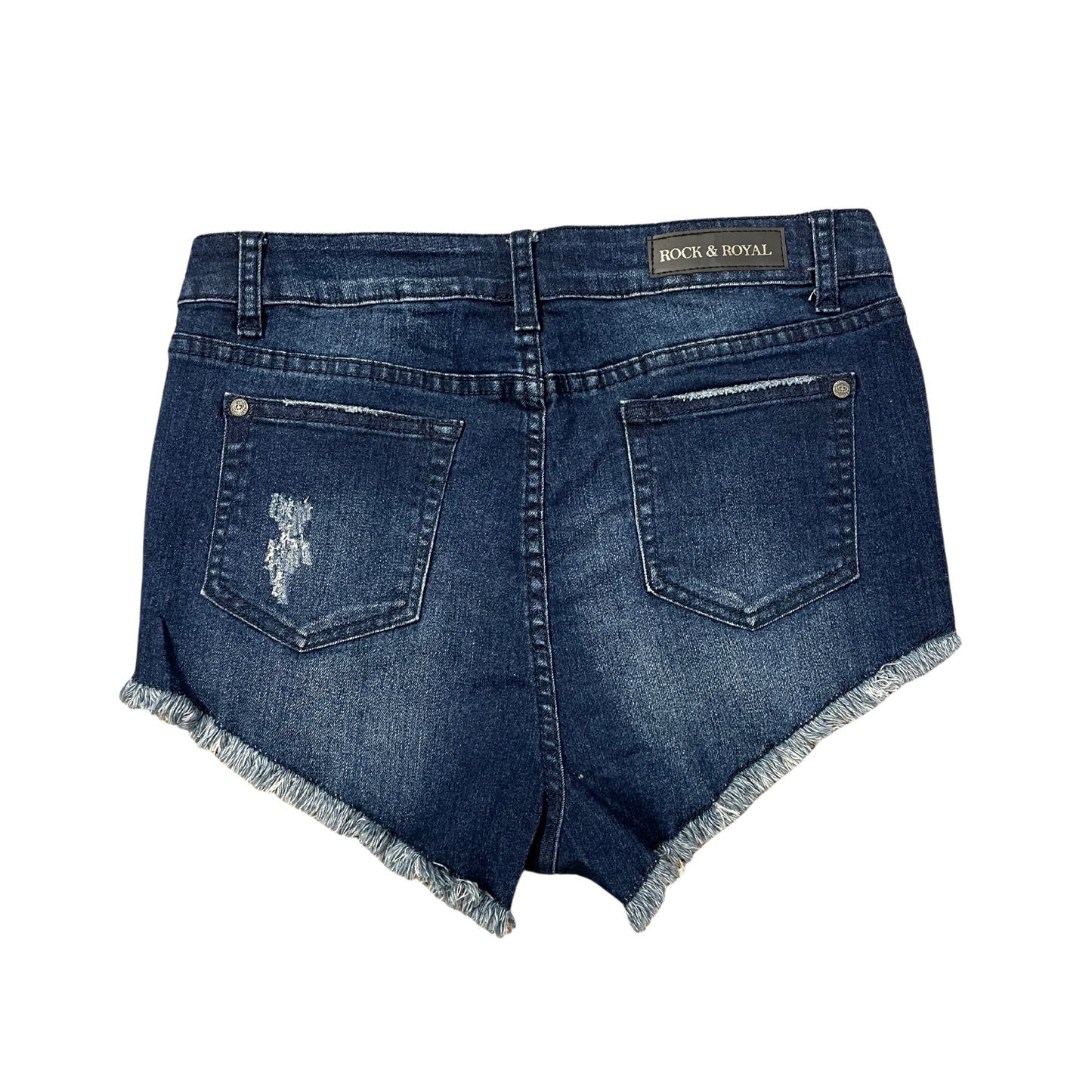 R&R Distressed Denim Cut Off Shorts Dark Wash (S-XL)
