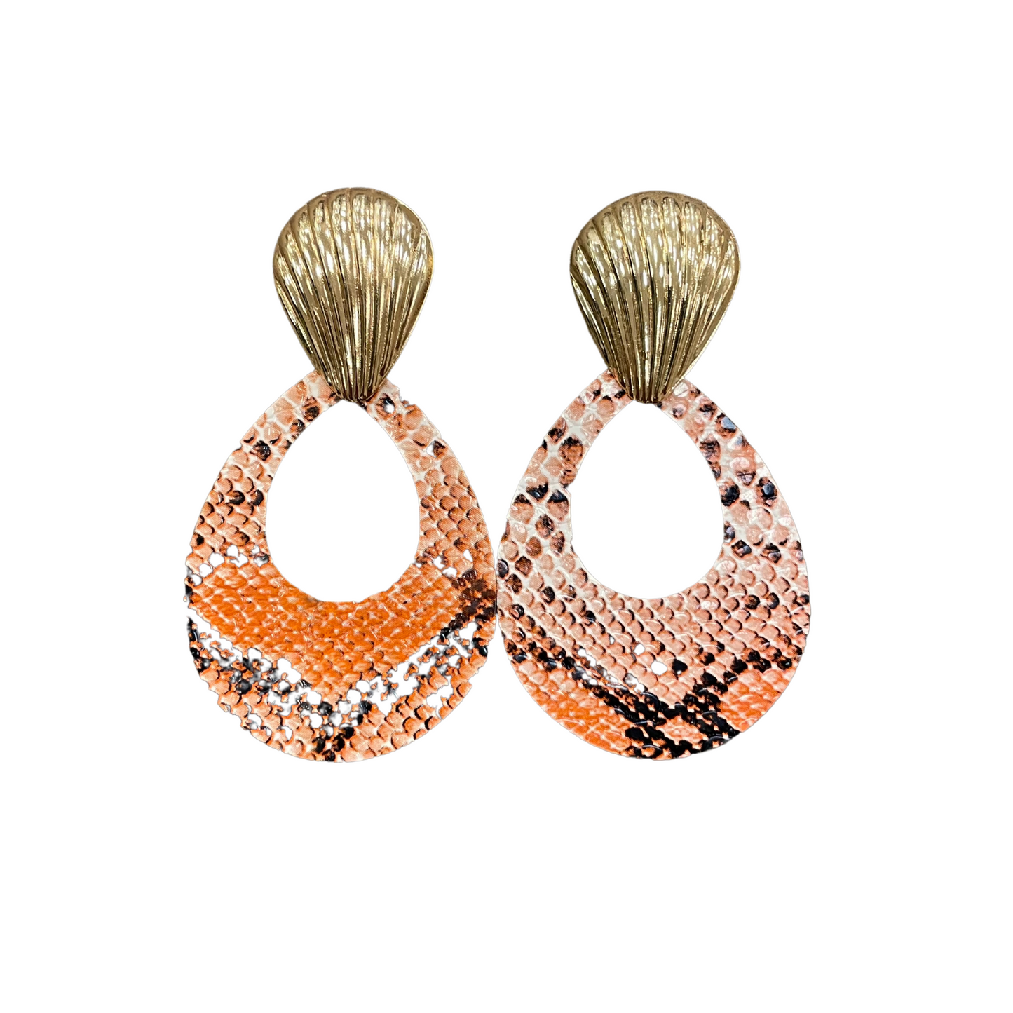 Snake Skin Pleather Dangle Earrings (4 Colors!)