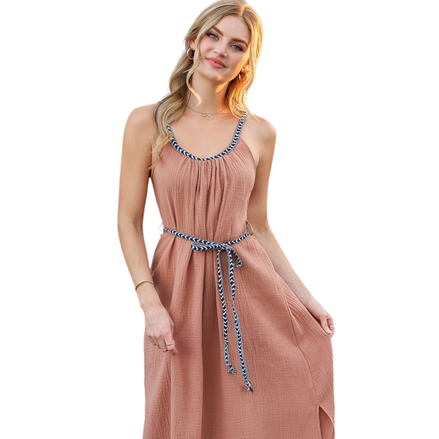 Ninexis Belted Maxi Dress (3 Colors S-XL)