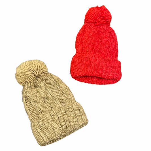 Aodiva Knit Beanie W/ Sherpa Liner (Red or Brown)