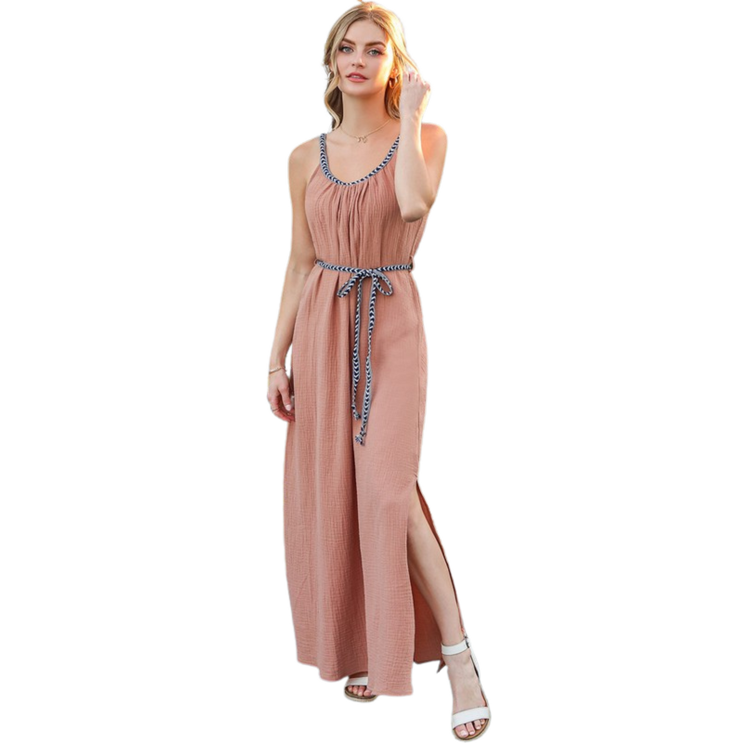 Ninexis Belted Maxi Dress (3 Colors S-XL)