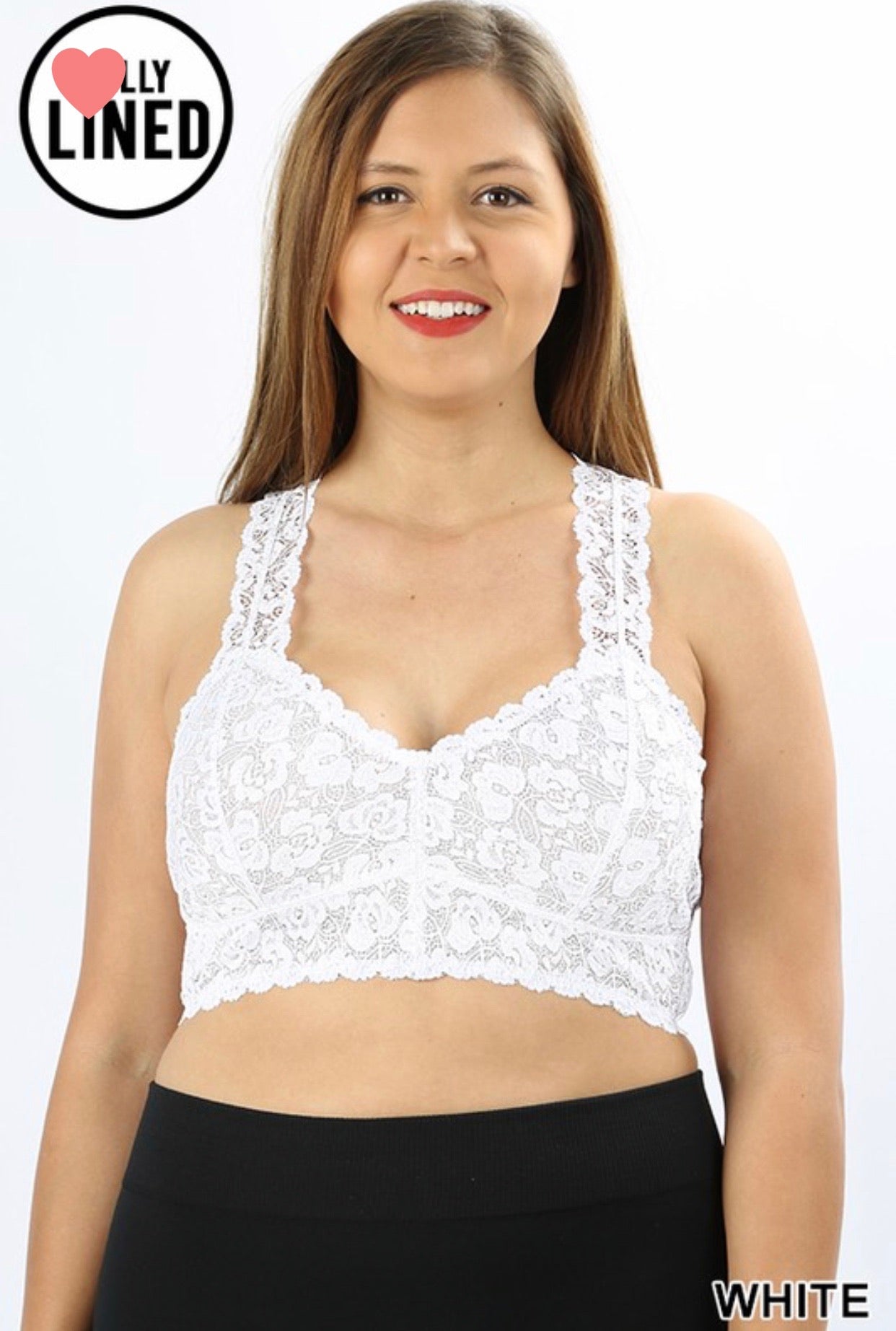 Zenana Plus Size Lace Bralette's (5 Colors! 1XL-3XL)