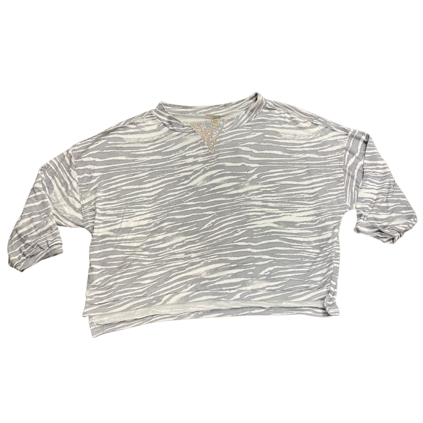 Blumin Oversized Off The Shoulder Zebra Print Long Sleeve (2 Colors S-3X)