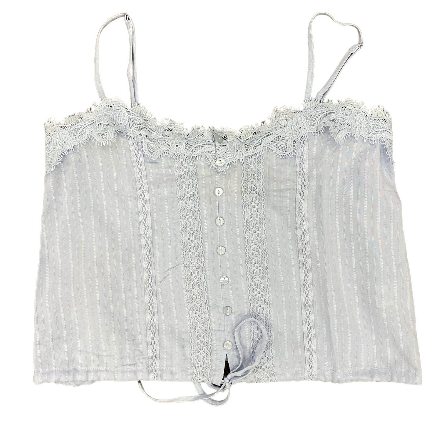 Blu Pepper Lace Trimmed Button Up Cami (2 Colors S-L)