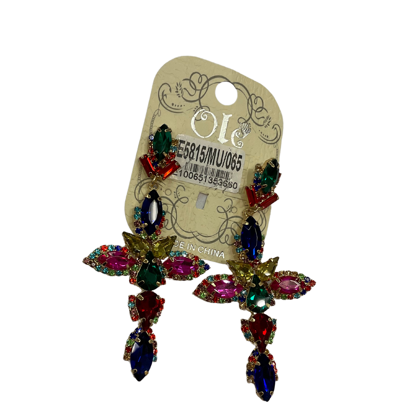 Colorful Cross Earrings