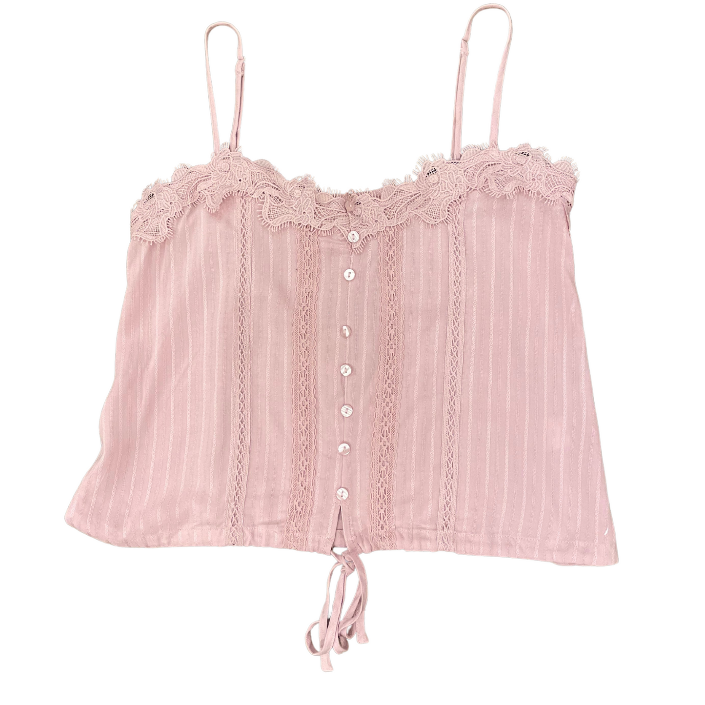Blu Pepper Lace Trimmed Button Up Cami (2 Colors S-L)