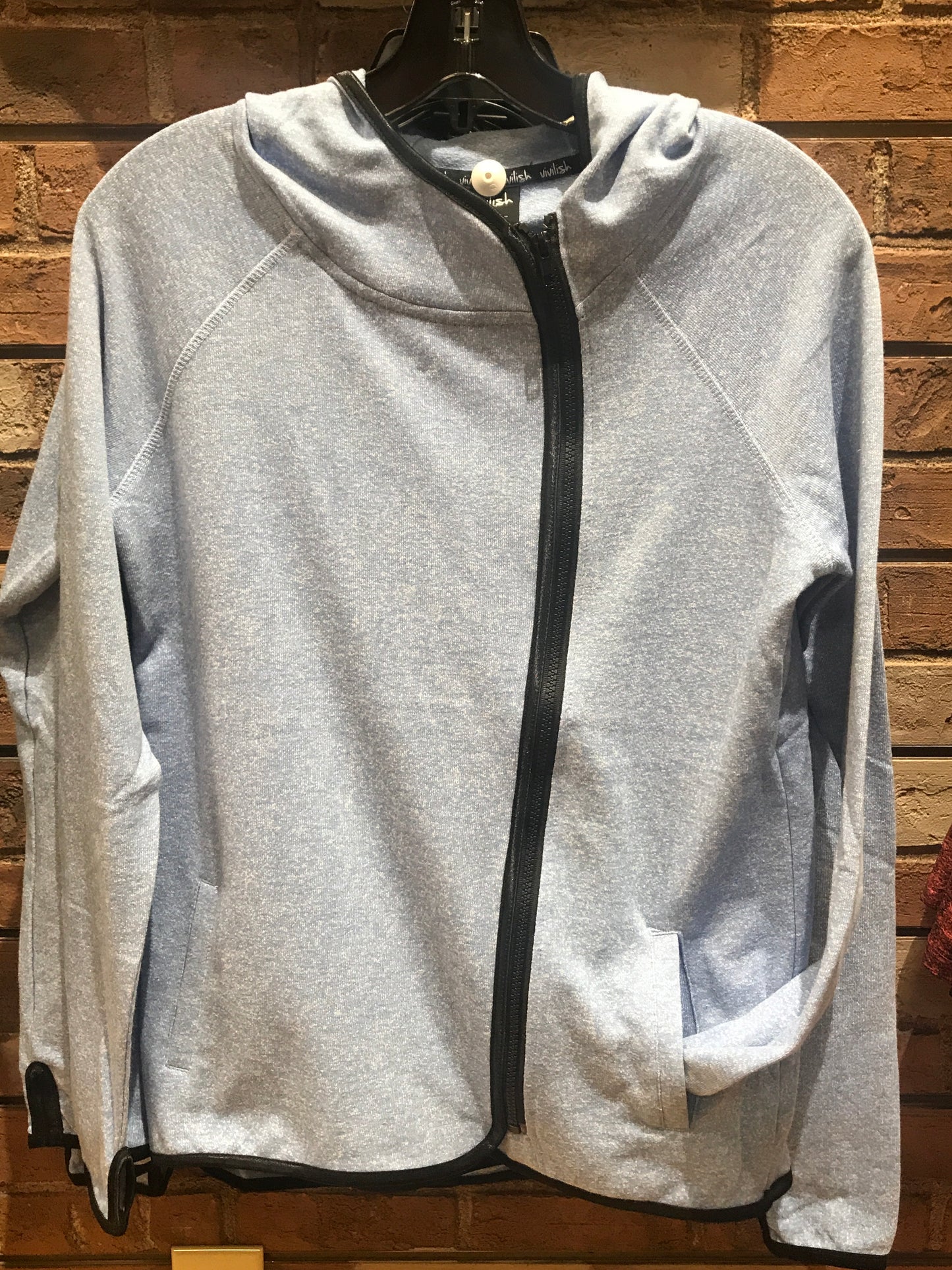 Vivilish Overlap Zip-Up Hoodie Blue (XS-XL)