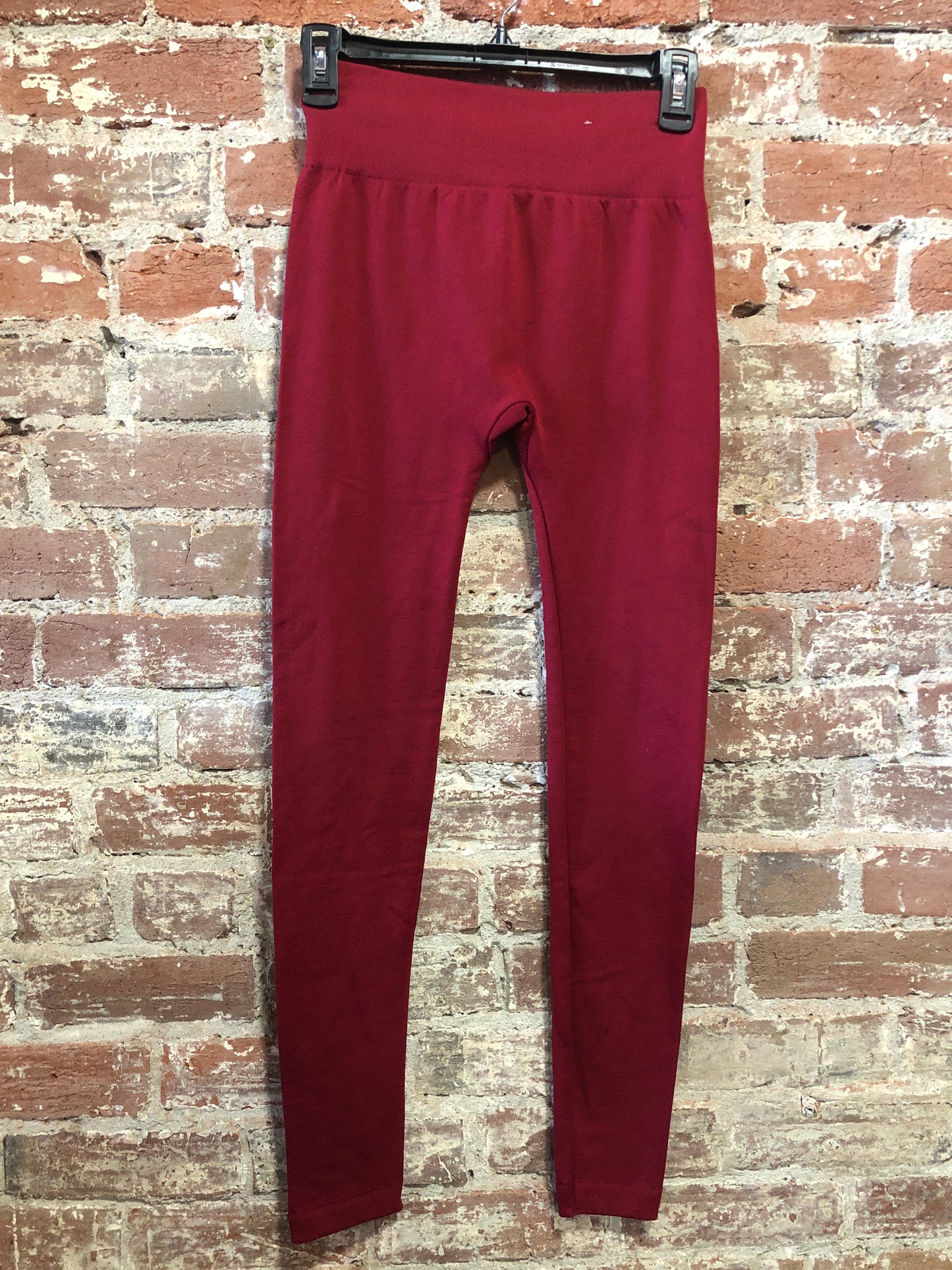 New Mix Premium Fleece Legging Burgundy (One Size)