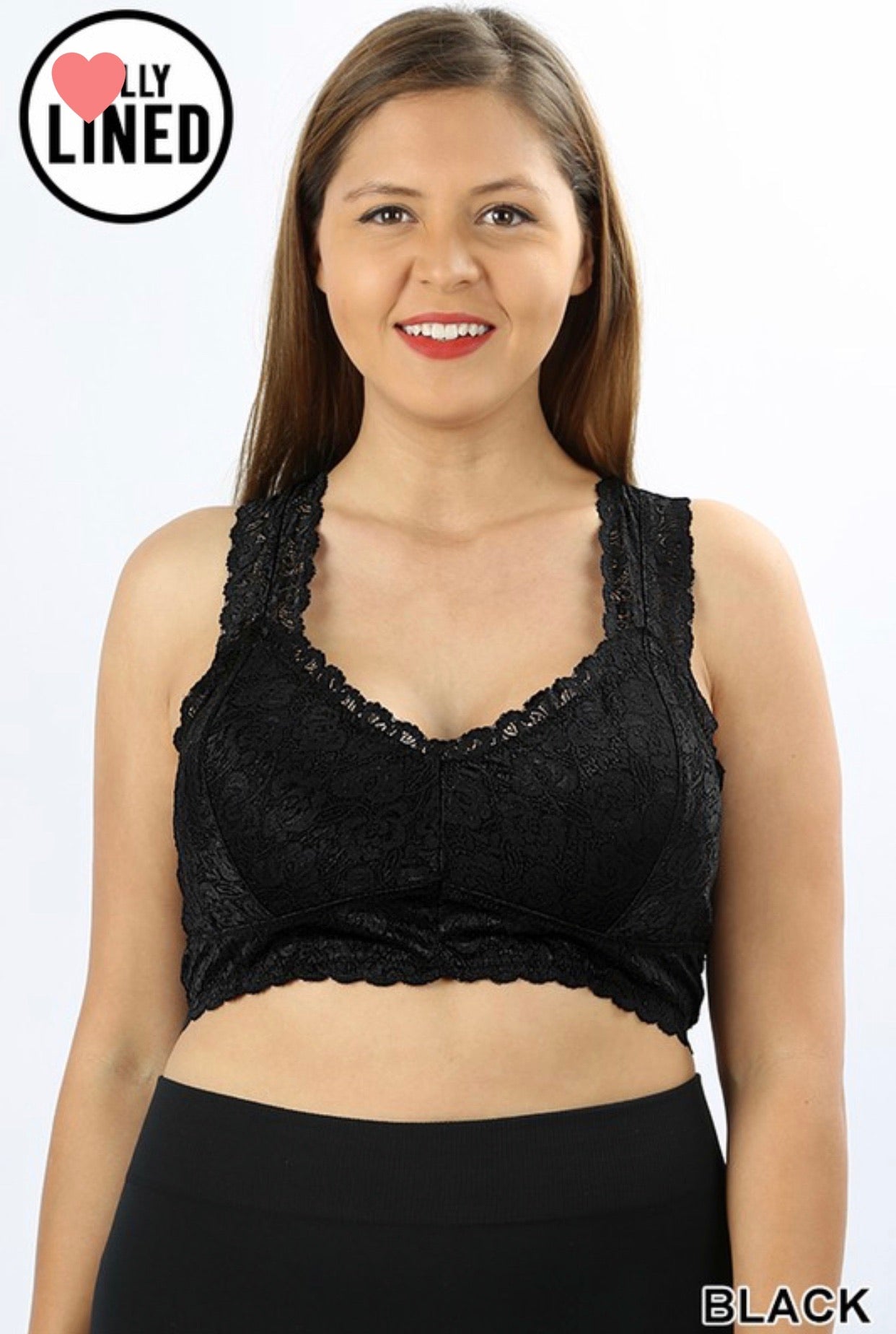 Zenana Plus Size Lace Bralette's (5 Colors! 1XL-3XL)