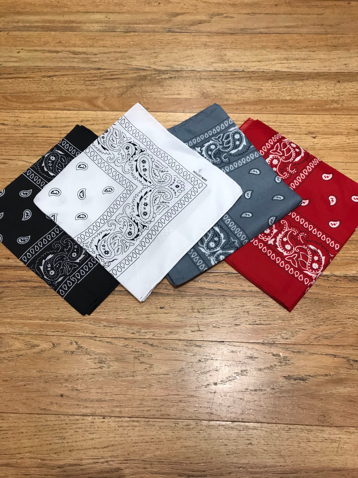 Paisley Bandana (Available in Black, Red, White, & Gray)