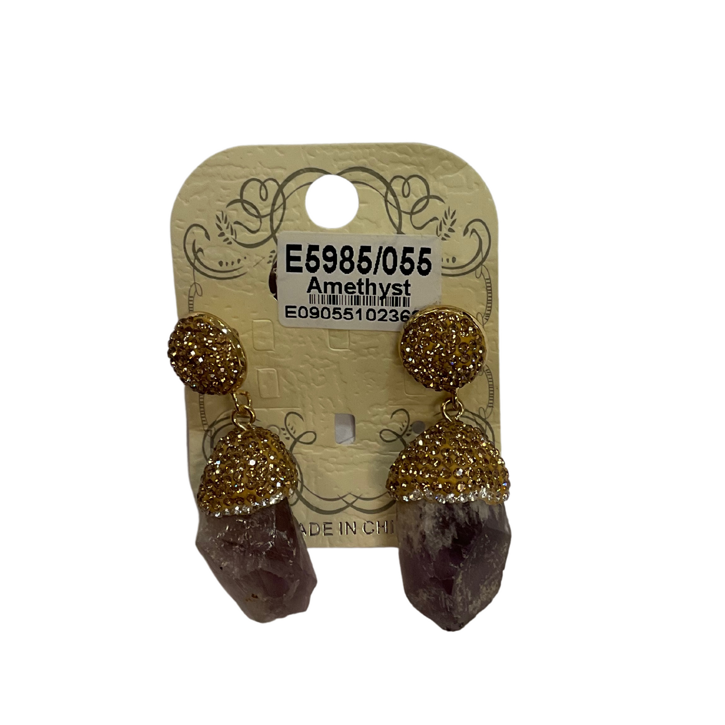 Amethyst Crystal Earrings