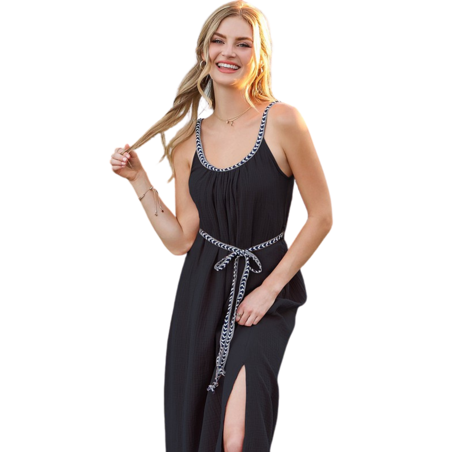 Ninexis Belted Maxi Dress (3 Colors S-XL)