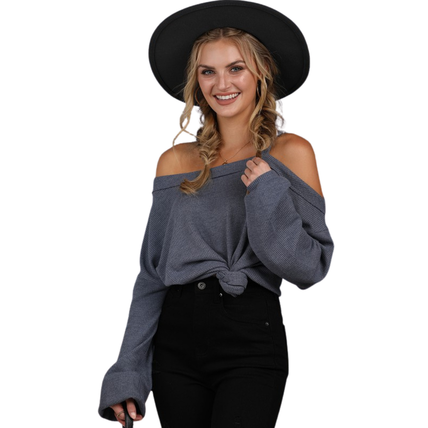 Ninexis Plus Off Shoulder Long Top (1XL-3XL)