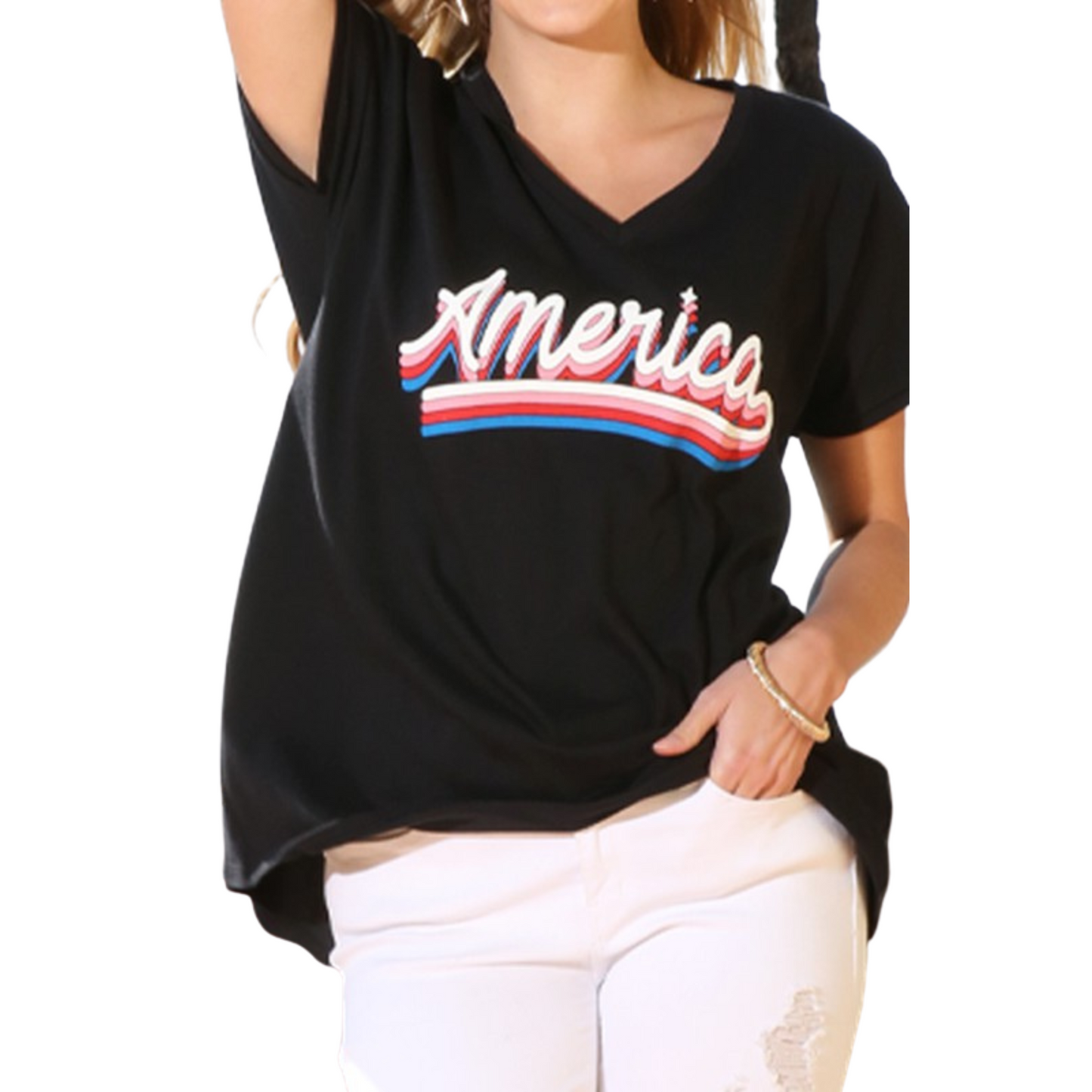Ninexis America Graphic Tee (Black or White S-XL)