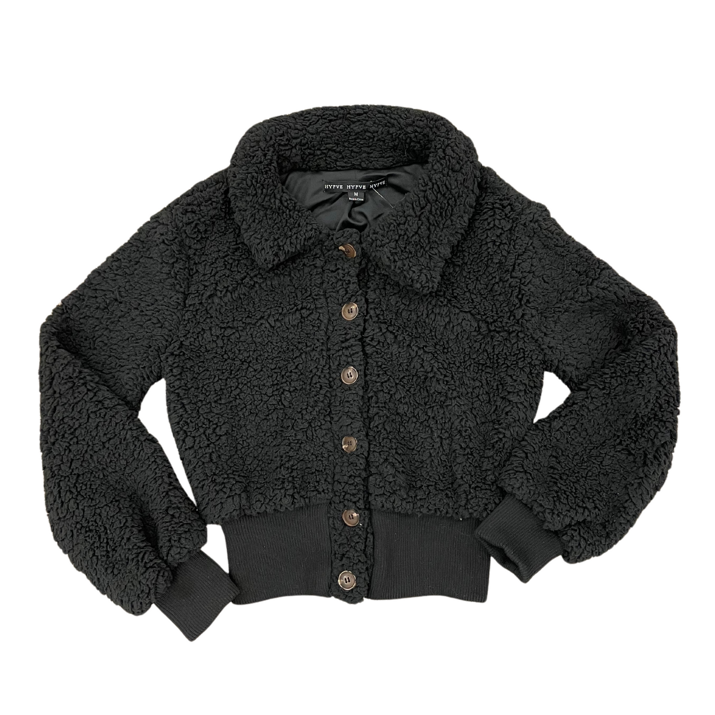 Hyfve Black Button Up Sherpa Jacket (S-L)