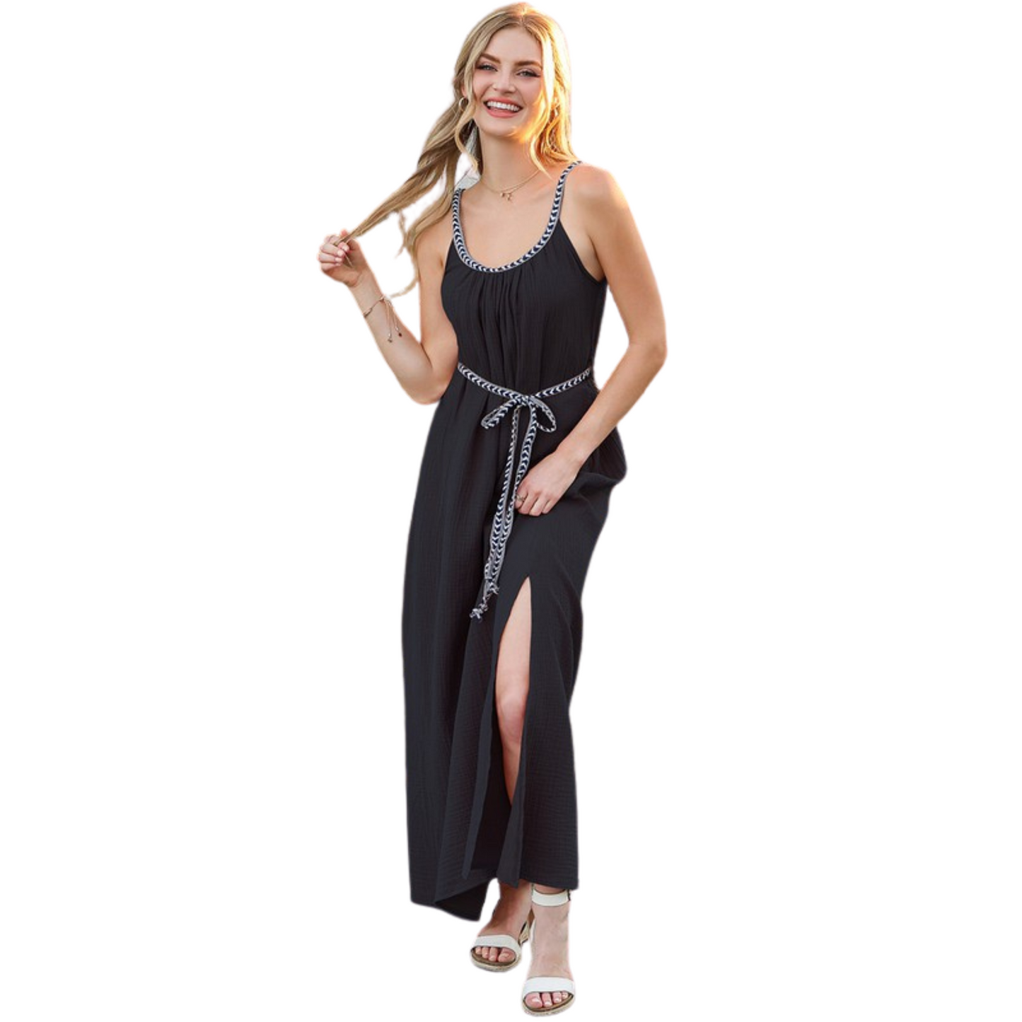 Ninexis Belted Maxi Dress (3 Colors S-XL)
