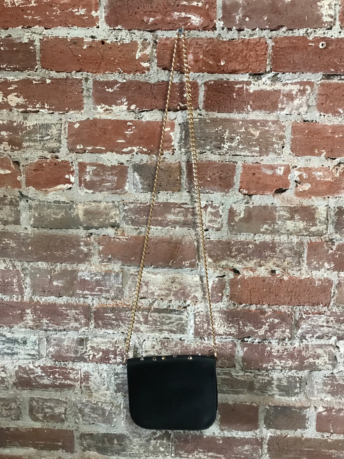 Small Leather Crossbody W/ Scattered Studs