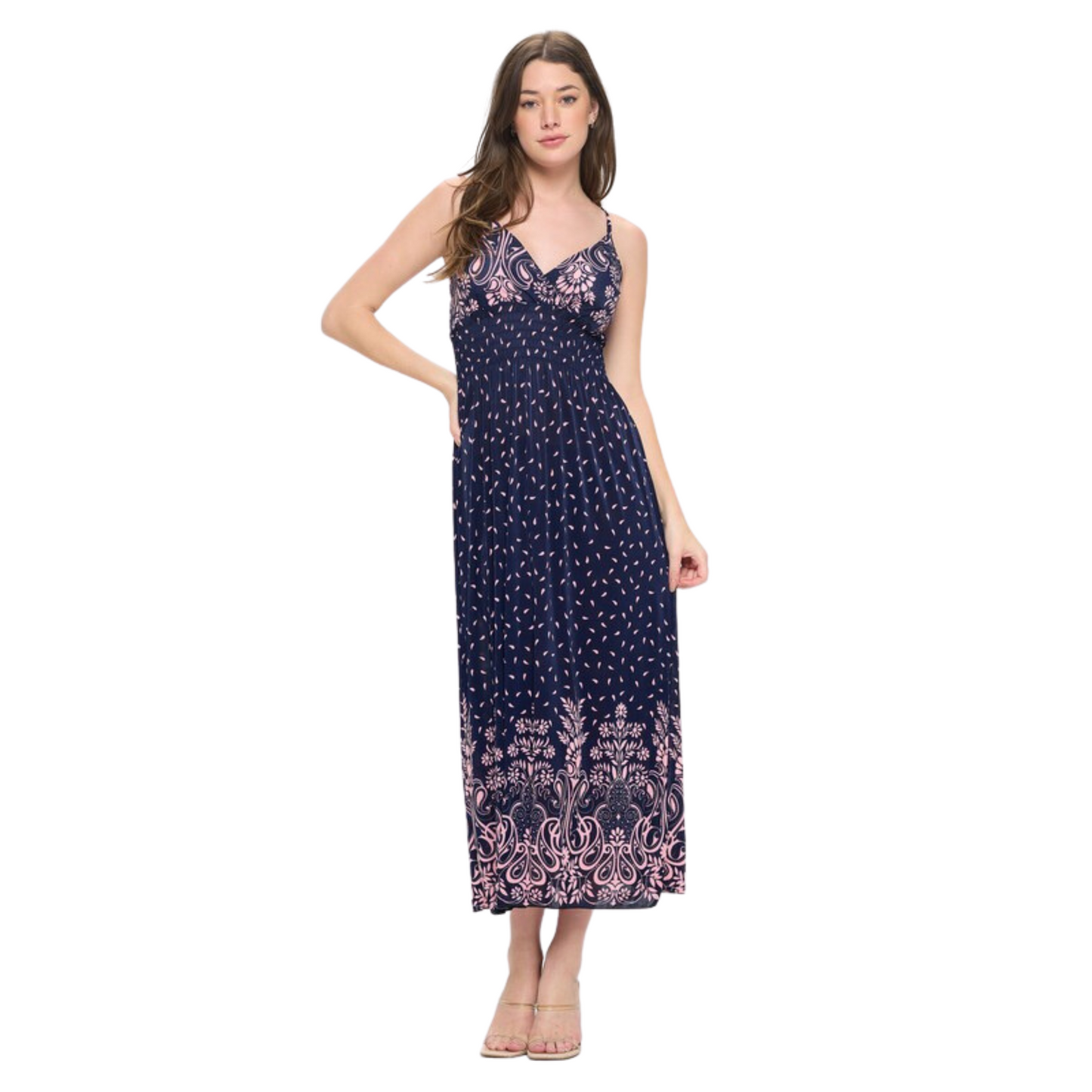 C-Mode Floral Maxi Dress W/Adjustable Straps (3 Colors! S-L)