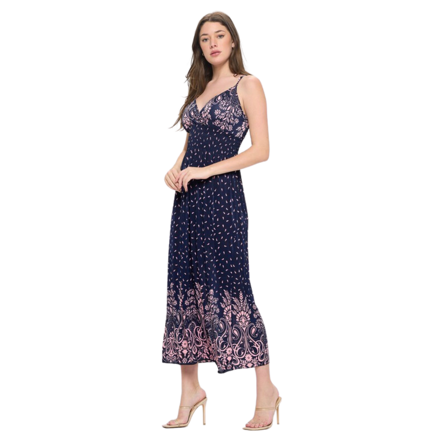 C-Mode Floral Maxi Dress W/Adjustable Straps (3 Colors! S-L)